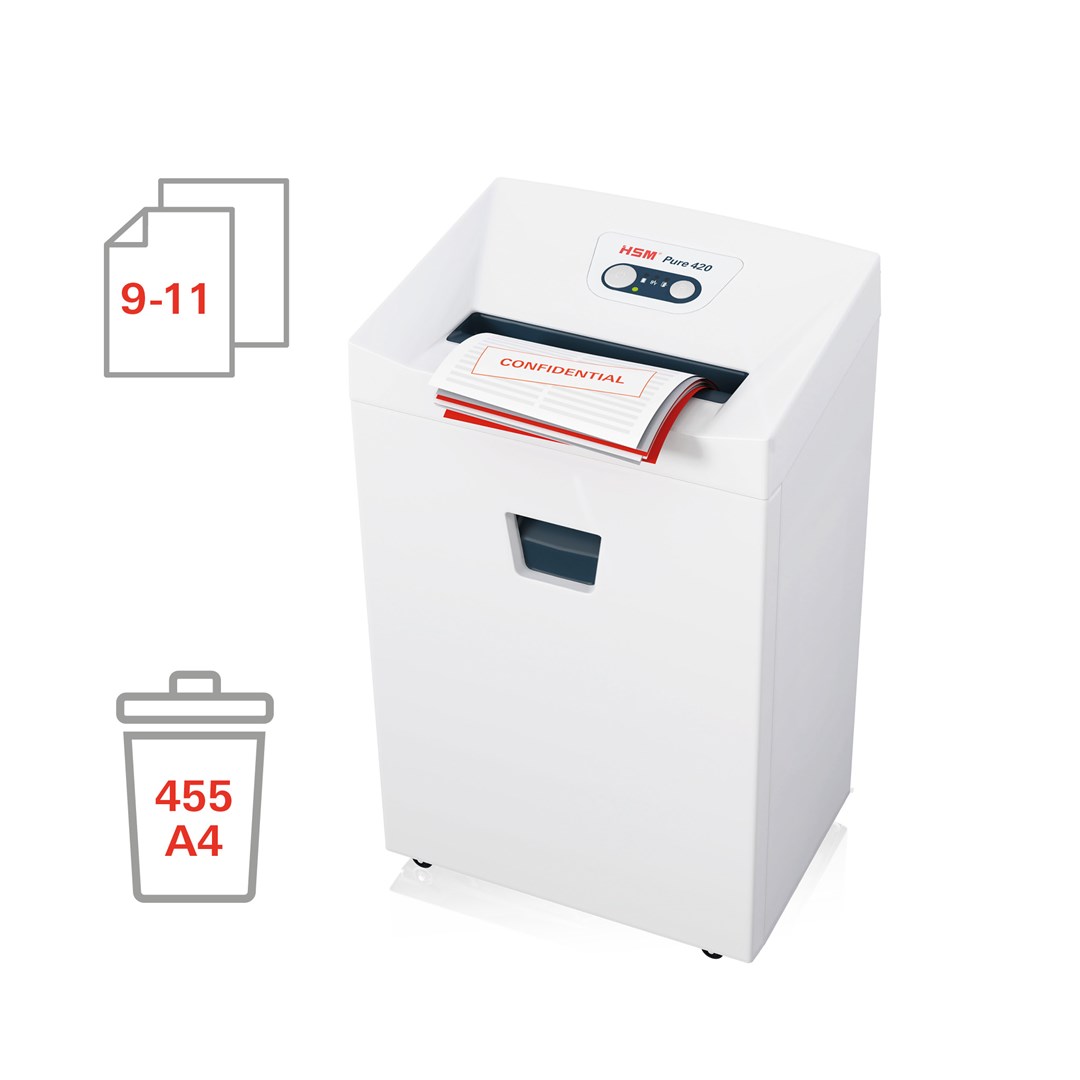Grirëse dokumentesh HSM 500W, profesionale zyre, 500 W, e bardhë