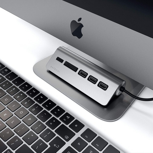 USB Satechi HUB  Type-C, сив