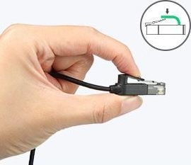 Kabllo rrjeti Ugreen 70332, RJ45 Cat 6A UTP, 1 m, e zezë