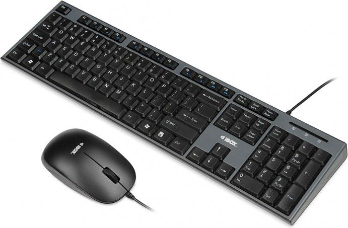 Set tastierë + maus iBOX, USB, Amerikane, të zeza