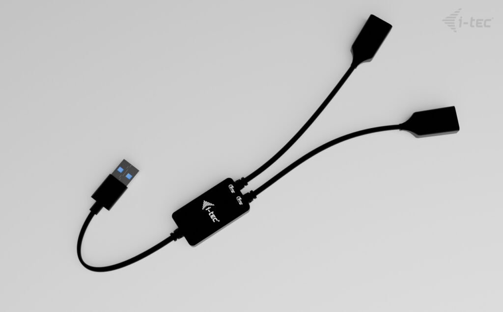 HUB USB I-tec USB-A Cable, 2 porta USB-A