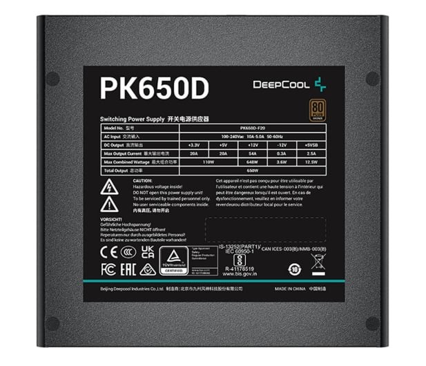 Burim energjie Deepcool PK650D 650W 24-pin ATX