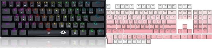 Tastierë mekanike Redragon K630 Dragonborn, 60%, RGB, me kabllo USB C, me keycaps Ombre, e zezë