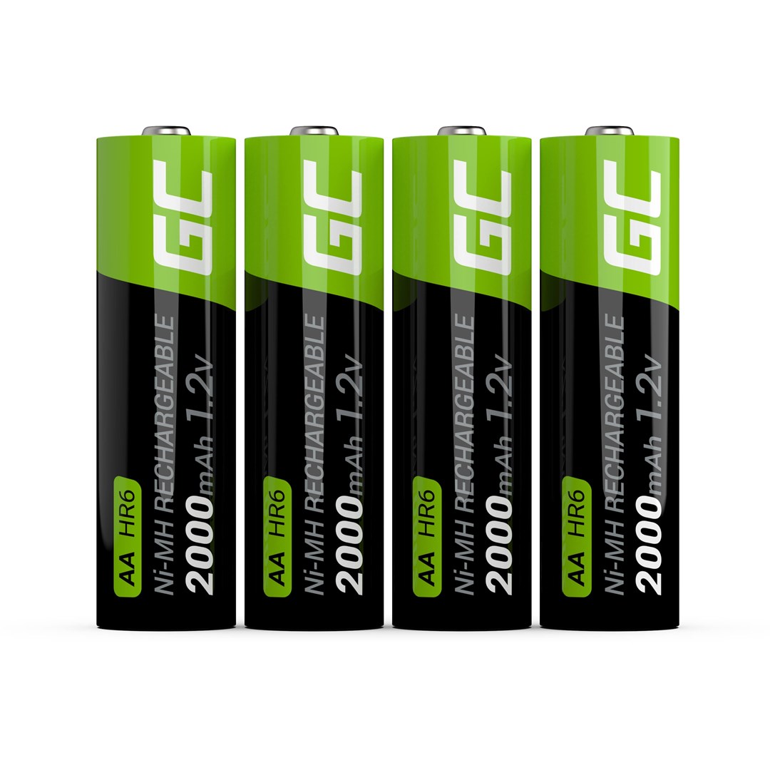 Bateri të rimbushshme Green Cell AA R6, 2000mAh, Ni MH, paketë 4 copë