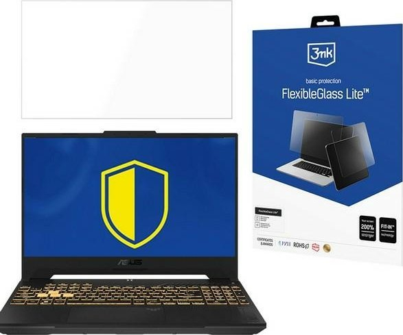 Mbrojtës ekrani 3MK FlexibleGlass Lite Asus TUF Gaming F15, deri 17", xham hibrid transparent