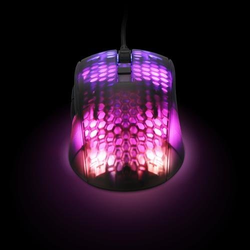 Maus gaming Deltaco Gaming DM310, 6200 DPI, 6 butona, i zi transparent