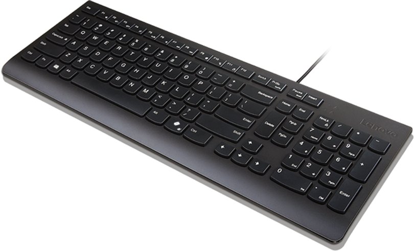 Tastierë Lenovo Essential Wired Keyboard, USB, tast Copilot, US Euro, e zezë
