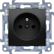 Prizë e vetme me tokëzim Simon 10, 16A, black matt