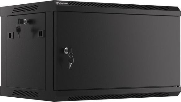 Kabinet muri Lanberg WF01-6406-00B, 19" 6U, kapacitet 60 kg, i zi