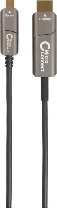 Кабел USB C во HDMI MicroConnect USB3.1CHDMI10OP, 10 m, црн