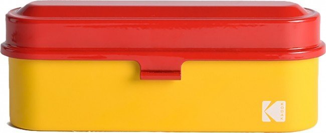 Kuti filmi Kodak Film Case, për 5 filma 35mm, çelik, e kuqe