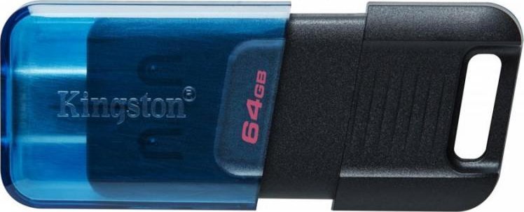 USB Pendrive DT80M, 64 GB, i kaltër/ i zi