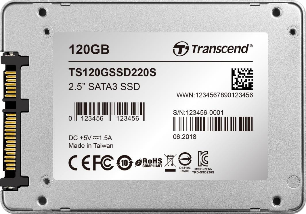 Disk SSD Transcend 220S, 120GB, 2.5" SATA III