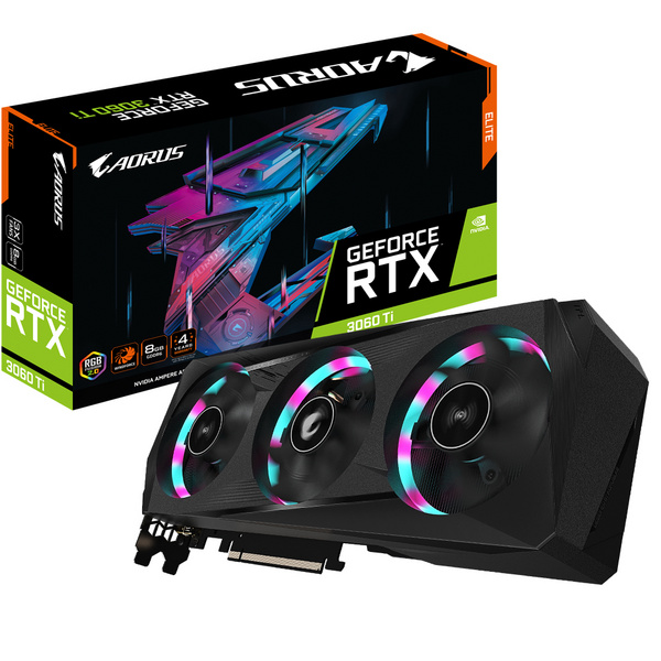 Kartelë grafike Gigabyte AORUS GeForce RTX 3060 Ti ELITE NVIDIA, 8 GB GDDR6
