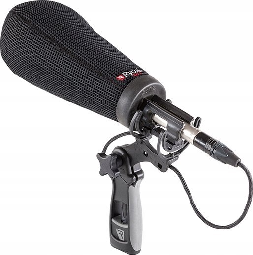 Mbajtëse mikrofoni Rycote Softie Duo-Lyre Mount, pistol grip ergonomik, diametër 19-34mm, e zezë