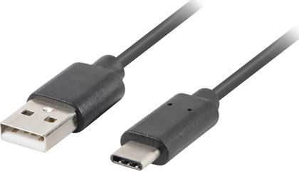 Kabllo USB Lanberg CA USBO 10CU 0005 BK, USB A në USB C, 0.5 m, e zezë