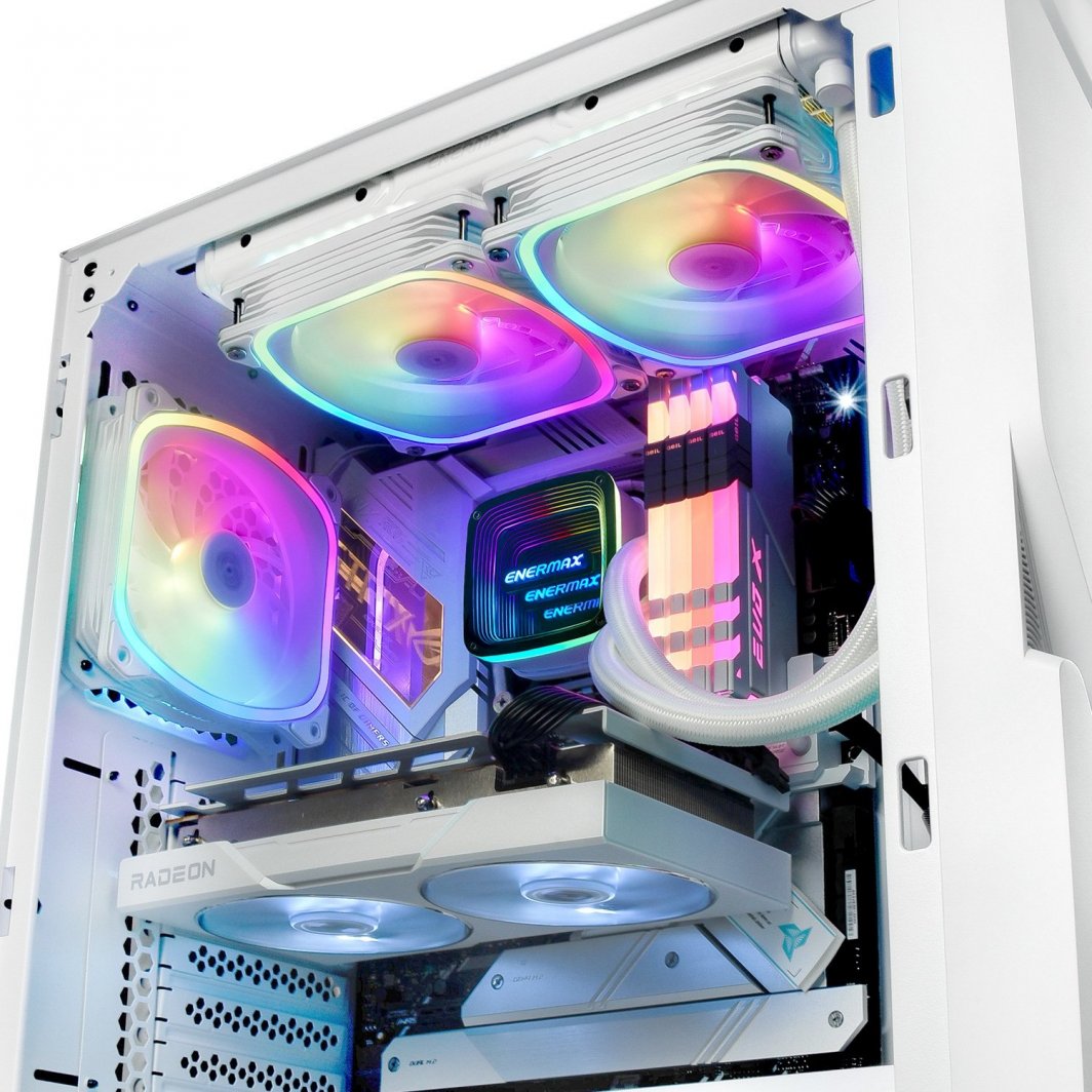 Ладилник за вода за процесор Enermax AquaFusion ADV 240, 240 mm, RGB, бел