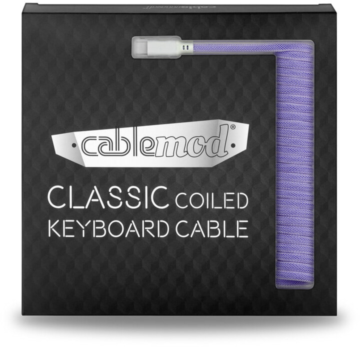 Kabllo spirale CableMod Classic, USB-C/USB-A, 1,5m, vjollcë