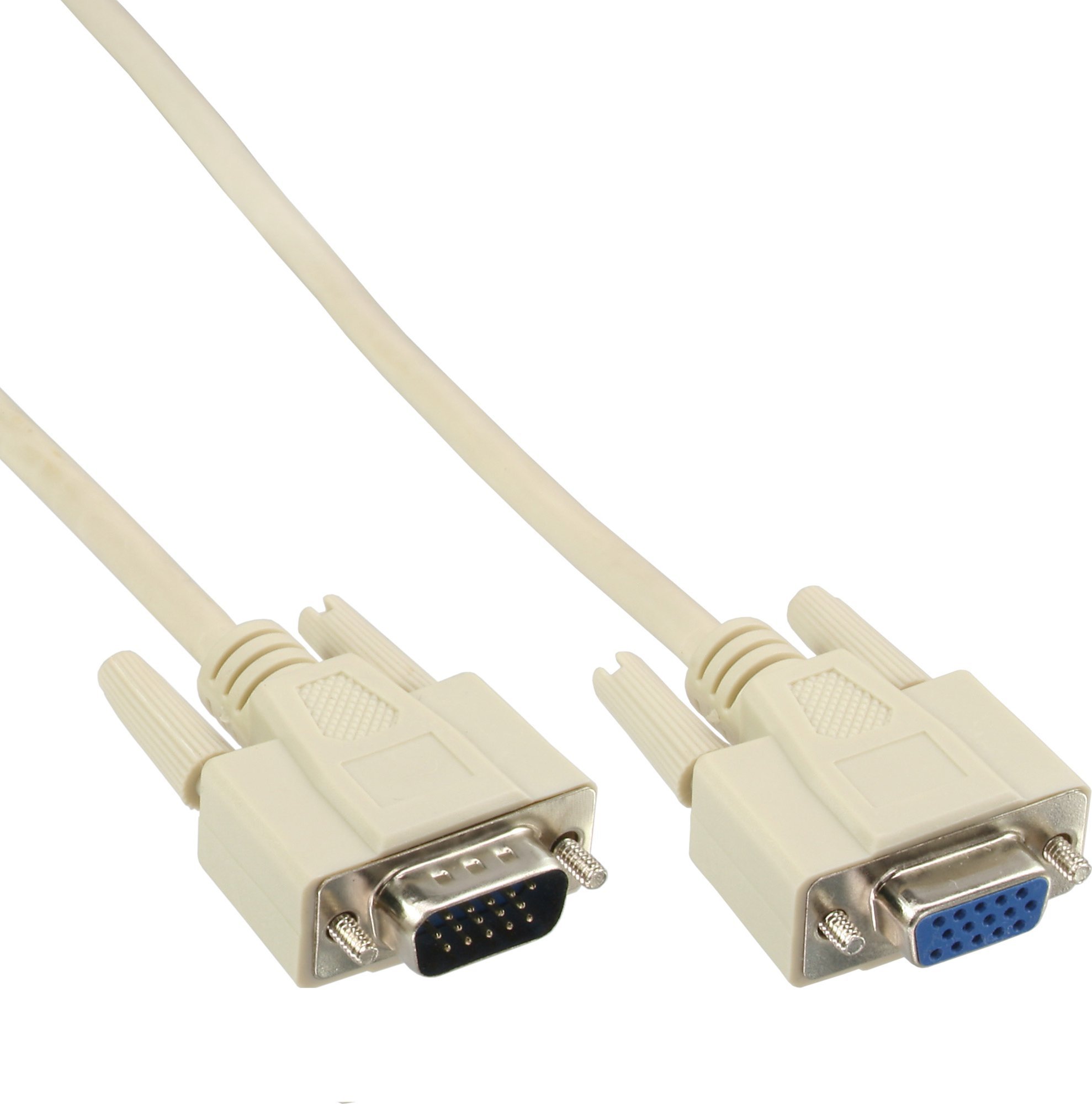 Кабел VGA InLine 15 пински, 3m, во беж боја