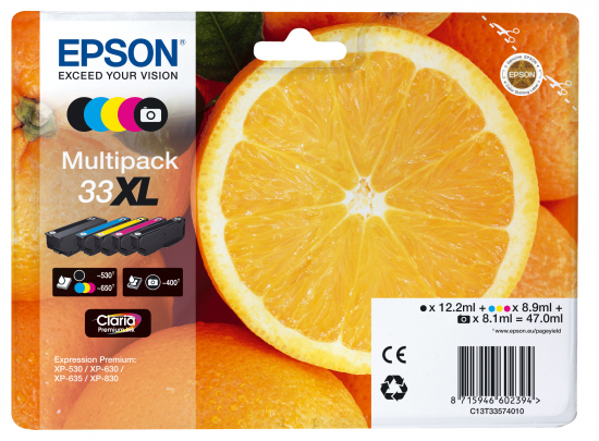 Ngjyrë printeri EPSON Multipack 5-colours 33XL Claria, multipack, 33XL