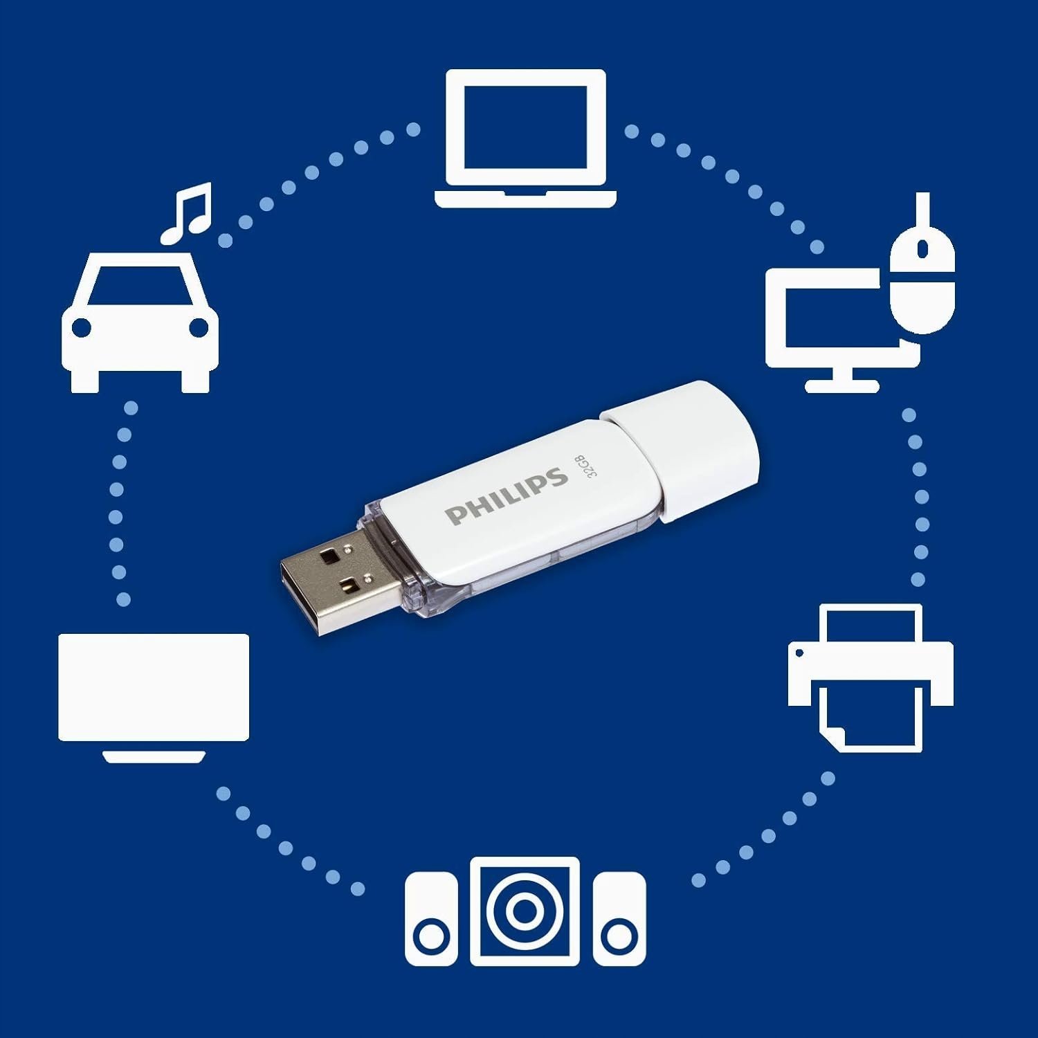 USB flash drive Philips Snow Edition, 32GB, USB 2.0, set 3 copë
