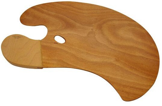 Paletë pikture Mabef Diaz, dru okoumé ahu, ergonomike, ngjyrë druri natyrale