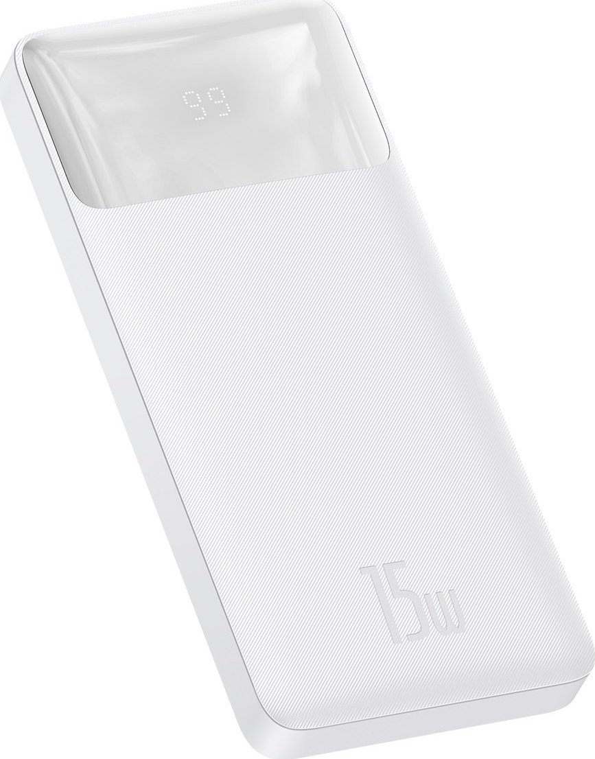 Powerbank Baseus Bipow Digital Display, 10000mAh, 15W, i bardhë