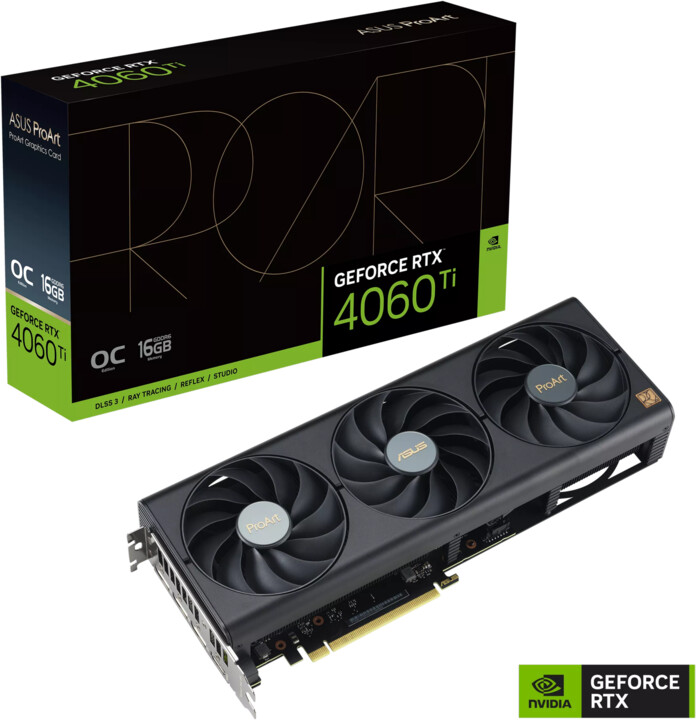 Kartelë grafike ASUS ProArt GeForce RTX 4060 Ti OC edition, 16GB GDDR6