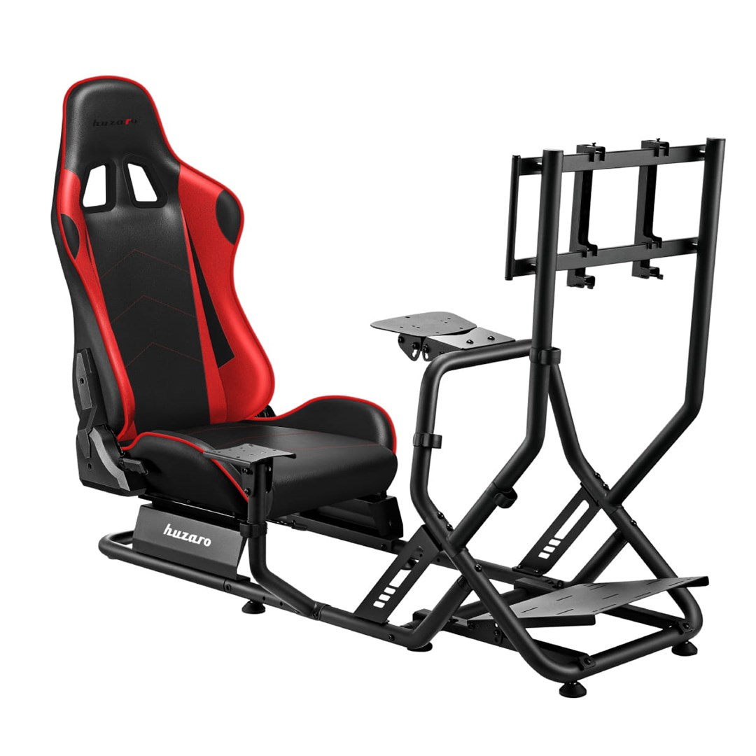 Kokpit garash gaming Huzaro Speed 6.0, strukturë çeliku, deri 120kg, i kuq e zi