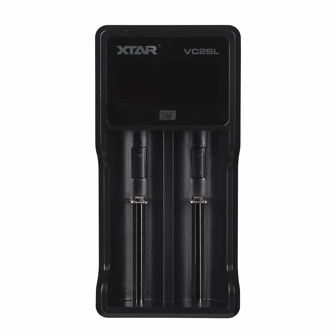 Karikues baterish Xtar VC2SL, 2 slote, USB, i zi