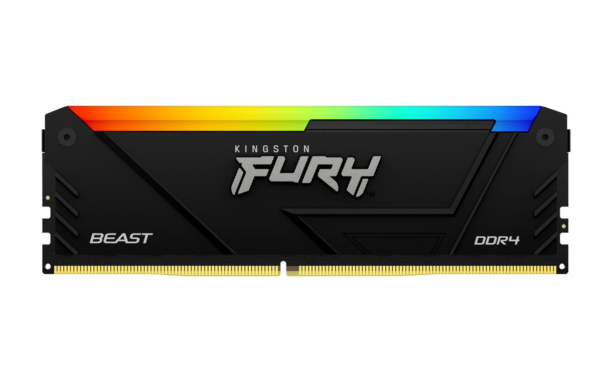Memorie RAM Kingston FURY Beast RGB, DDR4, 8GB 3600MHz CL17