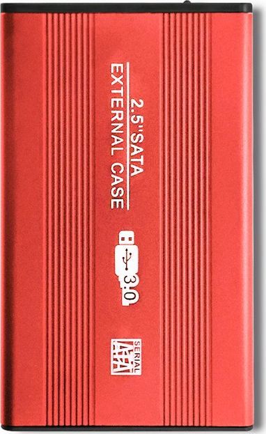 Disk xhepi Qoltec 2.5" USB 3.0 (51860). USB 3.0, 2.5 inç, alumin, i kuq