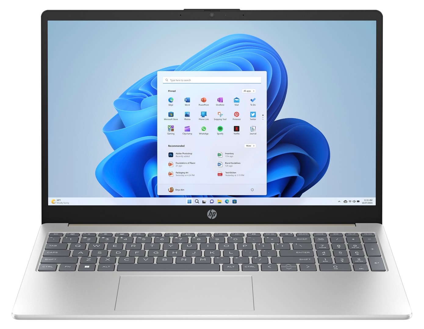 Laptop HP 15-fd0739nw, 15.6", Intel Core i3-N305, 16GB RAM, 512GB SSD, i argjendtë