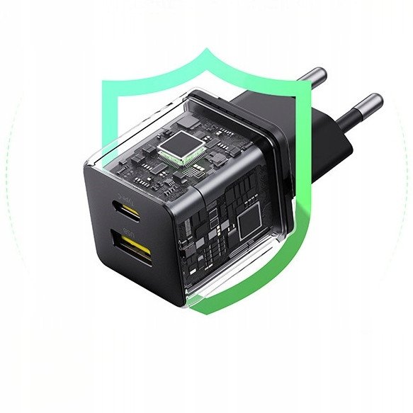 Полнач за ѕид Baseus Palm, 30W, USB и Type C, црн
