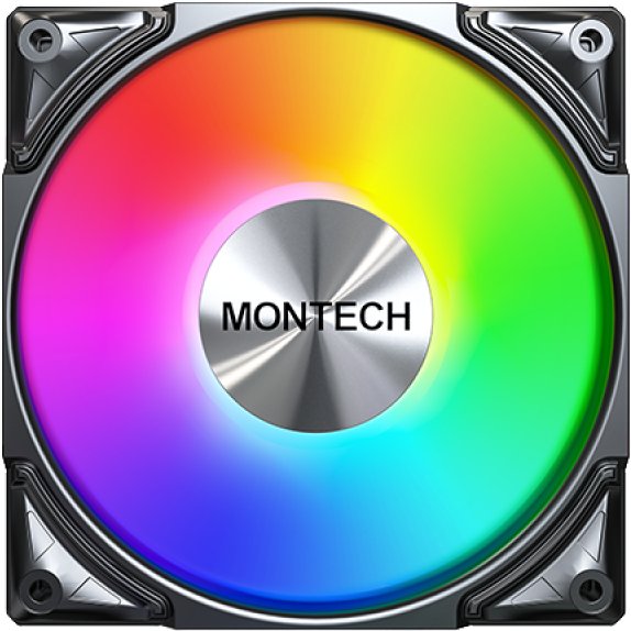 Ventilator kasë Montech METAL PRO 12 ARGB PWM, 120mm, i zi