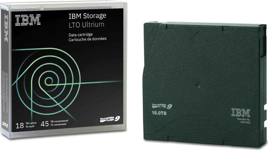 Kasetë ruajtjeje IBM LTO Ultrium 9, 18TB 45TB, 02XW568, blu