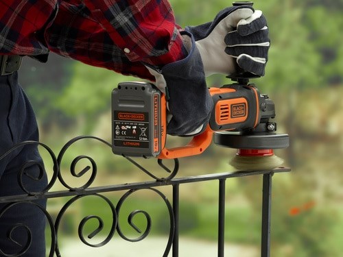 Mulli këndor Black&Decker BCG720N, me bateri 18V, disk 125mm, zi portokalli