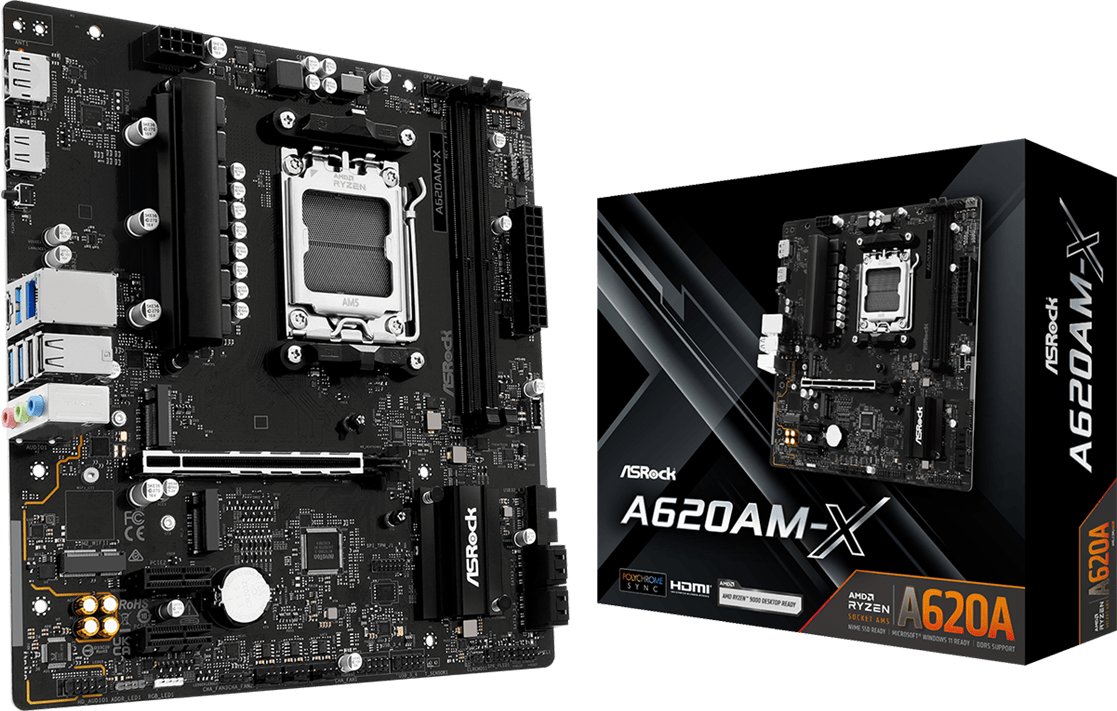 Pllakë amë ASRock A620AM X, DDR5, PCIe 4.0, MicroATX