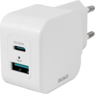 Karikues muri Deltaco USB C Mini, 1x USB C PD, 20W, i bardhë