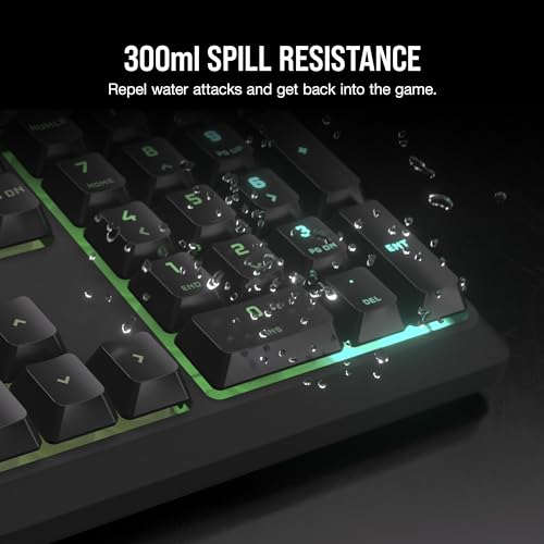 Tastierë gaming Corsair K55 Core RGB, me kabllo USB 2.0, 110 taste, e zezë