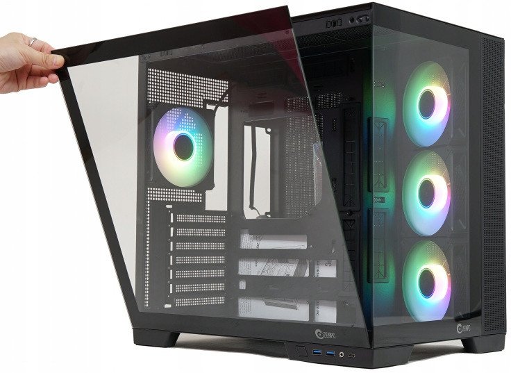 Kutia kompjuterike ZENPC Cube, Micro Tower, 4x ftohës ARGB, e zezë