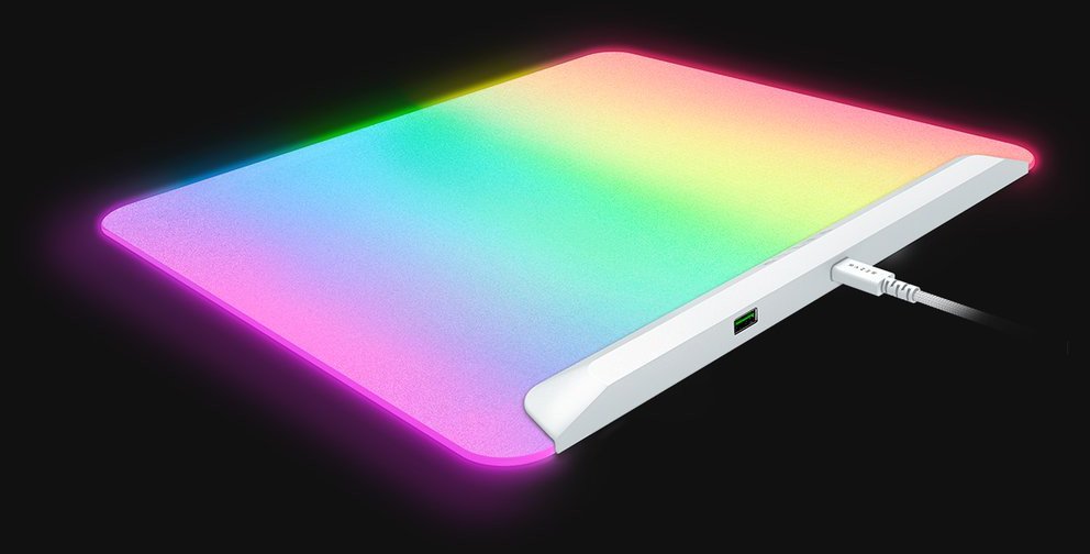 Mousepad gaming Razer Firefly V2 Pro, RGB multi zone, White Edition, i bardhë