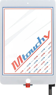 Touchscreen MUSTTBY për iPad Mini 4, me OCA, i bardhë