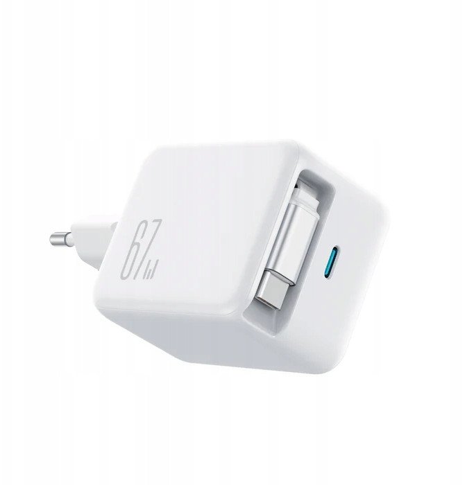 Karikues USB Joyroom JR-TCL06 GaN, 67W, kabllo USB-C tërheqëse, i bardhë