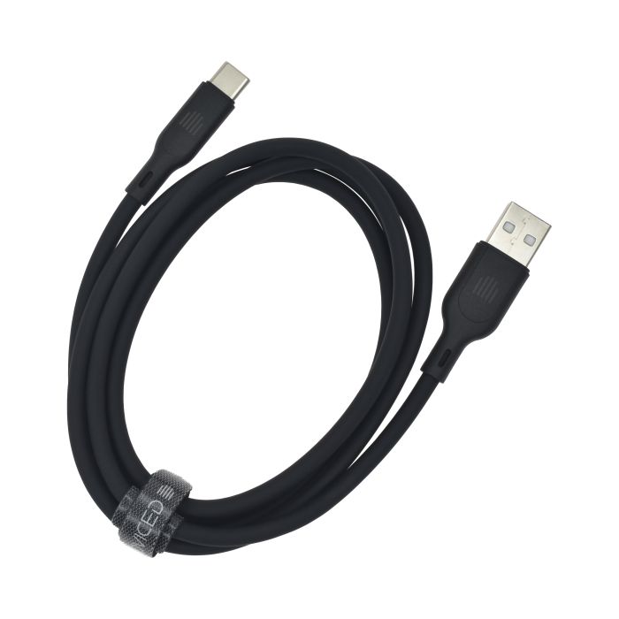 Dviced Cable USB-A To USB-C Silicone 1,25M, Black