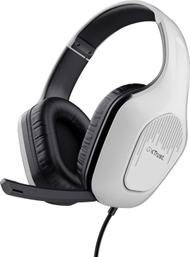 Гејминг слушалки Trust GXT 415X Zirox, со кабел, бели