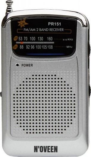 Radio portative Noveen PR151, AM FM, me kufje, gri