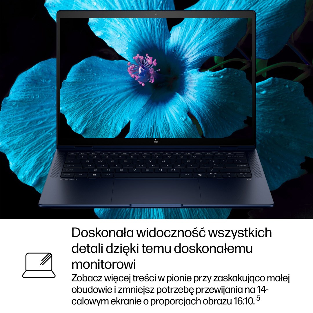Laptop HP EliteBook X Flip G1i 14 AI, Ultra 7 258V, 32GB, 512GB SSD, темно сина