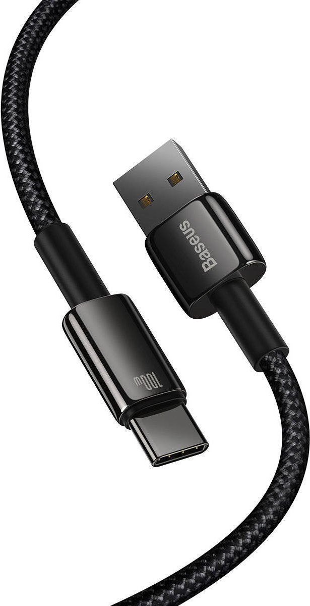 Kабел USB Baseus CAWJ000001, USB A во USB C, 1 m, 100W, црна
