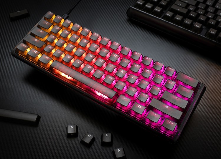 Tastierë lojërash Ducky One 3 Aura Mini, Gateron Baby Kangaroo, ENG, e zezë